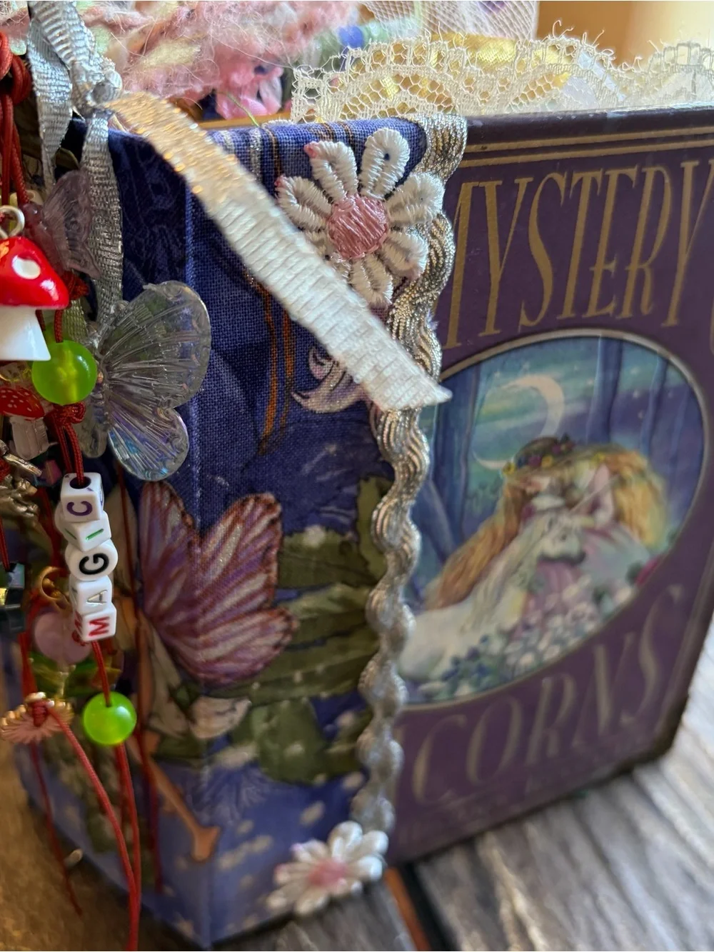 Fairy Woodland Magic Junk Journal HC Mystery Of Unicorns Decorated 3 Signatures